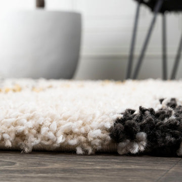 Nova Modern Bold Strie' Shag Area Rug